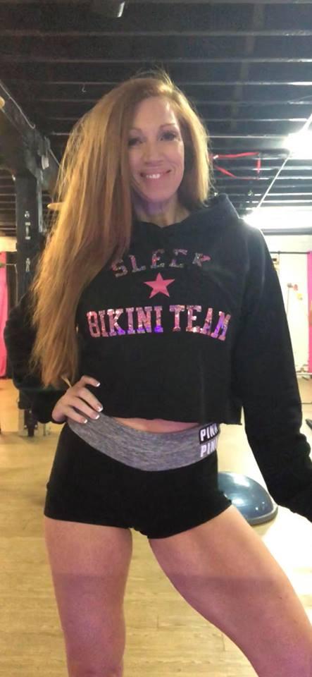 Bikini team crop hoodie