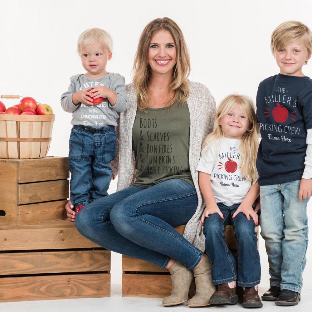 Custom Family Group Apple Picking