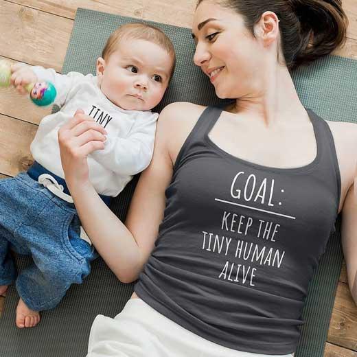 TINY HUMAN LONG SLEEVE BODYSUIT