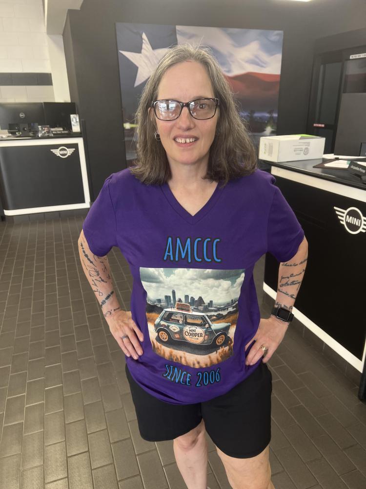 Austin MINI Cooper Car Club Unisex V neck Tee