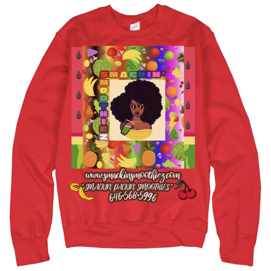 " HAVE YOU BEEN SMACKED YET ??? " SWEATER (RED)