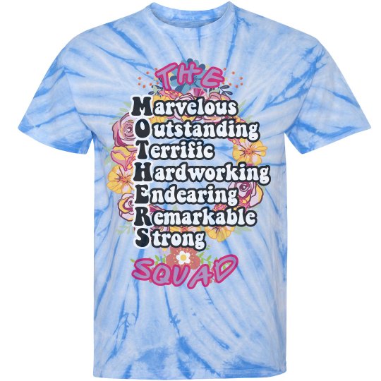 " THE MOTHERS SQUAD " TIE-DYE GRAPHIC TEE (YELLOW)