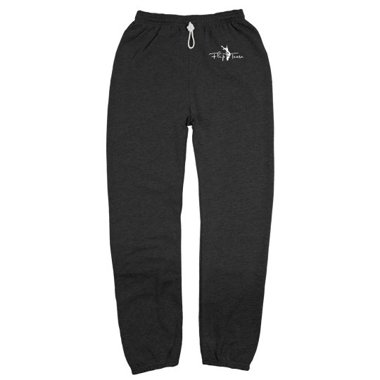  Unisex Long Scrunch Sweatpants w/ white logo