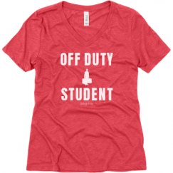 Ladies Relaxed Fit Super Soft Triblend V-Neck Tee