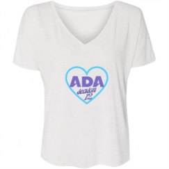 Ladies Flowy Slouchy V-Neck Tee