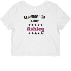 Ladies Slim Fit Crop Top Tee