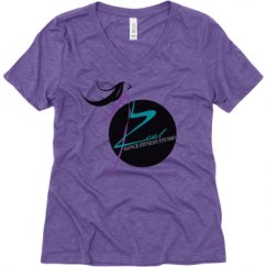 Ladies Relaxed Fit Super Soft Triblend V-Neck Tee