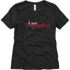 Ladies Relaxed Fit Super Soft Triblend V-Neck Tee
