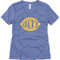 Ladies Relaxed Fit Super Soft Triblend V-Neck Tee