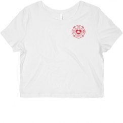 Ladies Slim Fit Crop Top Tee