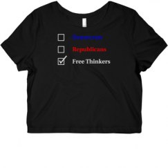 Ladies Slim Fit Crop Top Tee