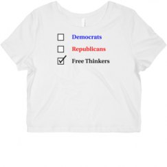 Ladies Slim Fit Crop Top Tee