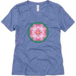 Ladies Relaxed Fit Super Soft Triblend V-Neck Tee