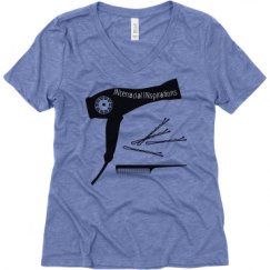 Ladies Relaxed Fit Super Soft Triblend V-Neck Tee