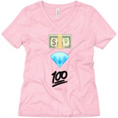Ladies Relaxed Fit V-Neck Tee