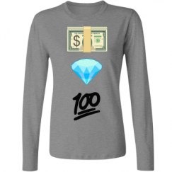 Ladies Relaxed Fit Basic Long Sleeve Tee