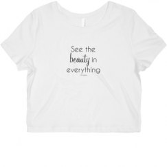 Ladies Slim Fit Crop Top Tee