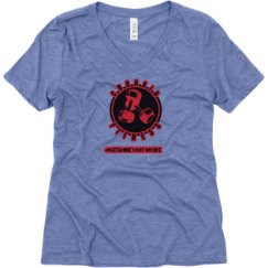 Ladies Relaxed Fit Super Soft Triblend V-Neck Tee