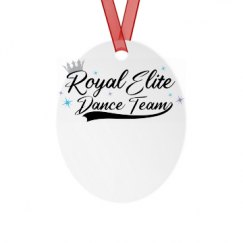 Metal Oval Christmas Ornament