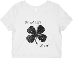 Ladies Slim Fit Crop Top Tee