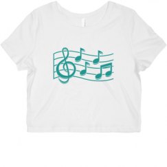 Ladies Slim Fit Crop Top Tee