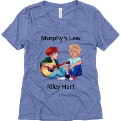 Ladies Relaxed Fit Super Soft Triblend V-Neck Tee