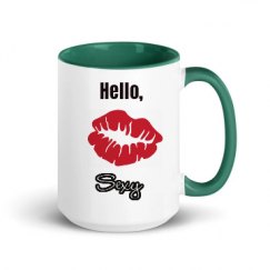 15oz Ceramic Mug with Color Inside