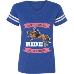 Ladies Relaxed Fit Vintage Sports Tee