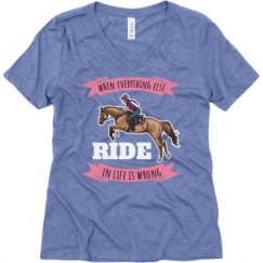 Ladies Relaxed Fit Super Soft Triblend V-Neck Tee