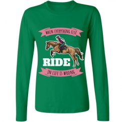 Ladies Relaxed Fit Basic Long Sleeve Tee