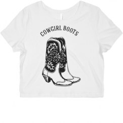 Ladies Slim Fit Crop Top Tee