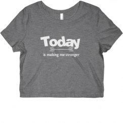 Ladies Slim Fit Crop Top Tee