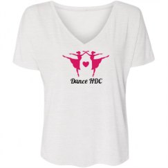 Ladies Flowy Slouchy V-Neck Tee