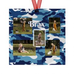 Metal Round Christmas Ornament