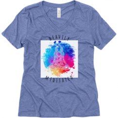 Ladies Relaxed Fit Super Soft Triblend V-Neck Tee