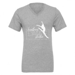 Unisex CVC Jersey V-Neck T-Shirt