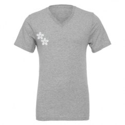 Unisex CVC Jersey V-Neck T-Shirt