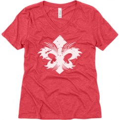 Ladies Relaxed Fit Super Soft Triblend V-Neck Tee