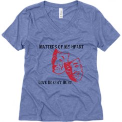 Ladies Relaxed Fit Super Soft Triblend V-Neck Tee