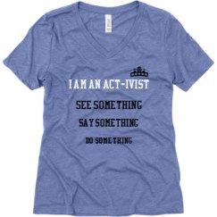 Ladies Relaxed Fit Super Soft Triblend V-Neck Tee