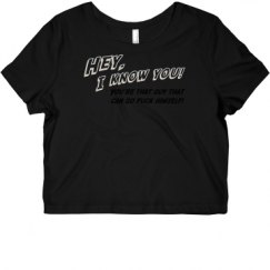 Ladies Slim Fit Crop Top Tee