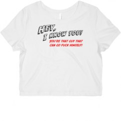 Ladies Slim Fit Crop Top Tee