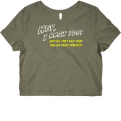 Ladies Slim Fit Crop Top Tee