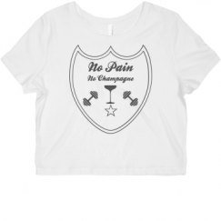 Ladies Slim Fit Crop Top Tee