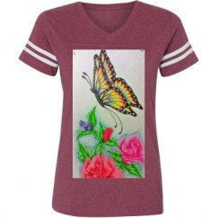 Ladies Relaxed Fit Vintage Sports Tee