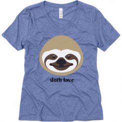 Ladies Relaxed Fit Super Soft Triblend V-Neck Tee