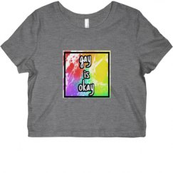 Ladies Slim Fit Crop Top Tee