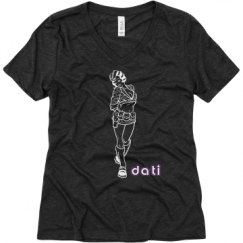 Ladies Relaxed Fit Super Soft Triblend V-Neck Tee