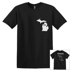 Michigan life above the 45th parallel men's tee