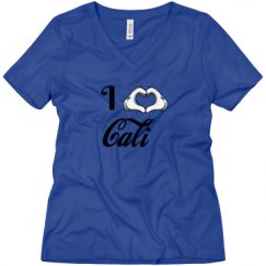 Ladies Relaxed Fit V-Neck Tee